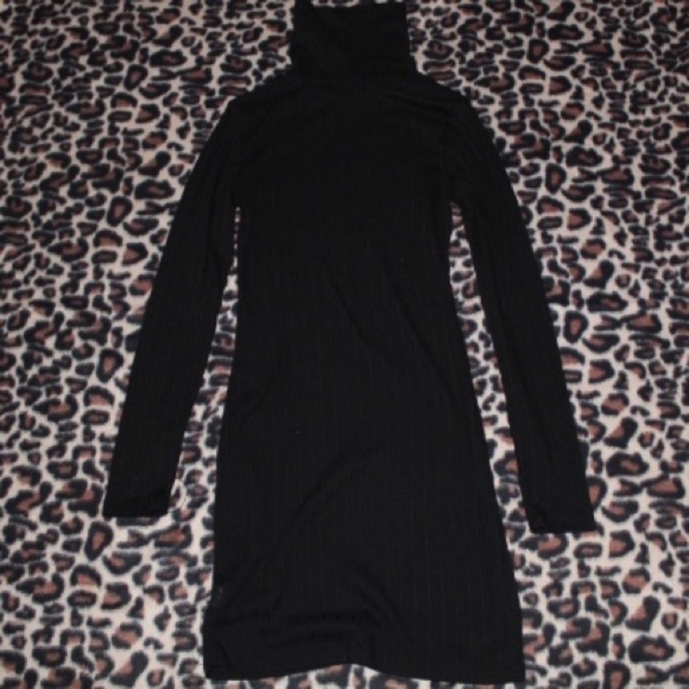 bodycon mini turtleneck dress